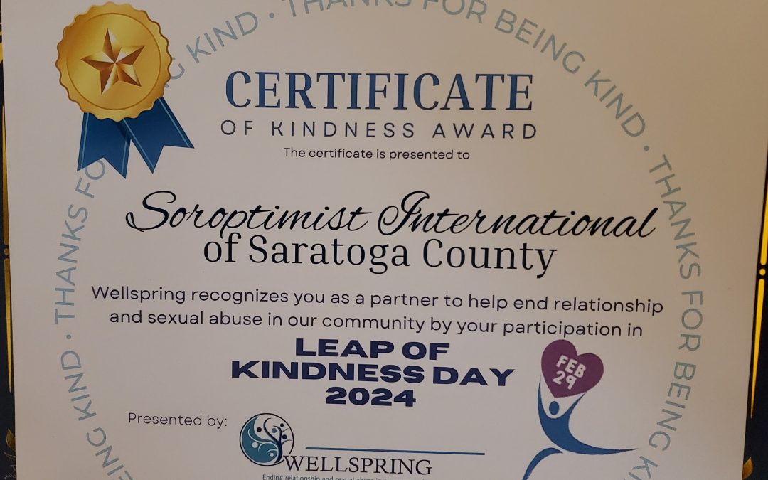Wellspring Recognizes SISC for “Leap Of Kindness Day 2024”